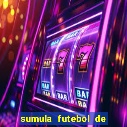 sumula futebol de campo word